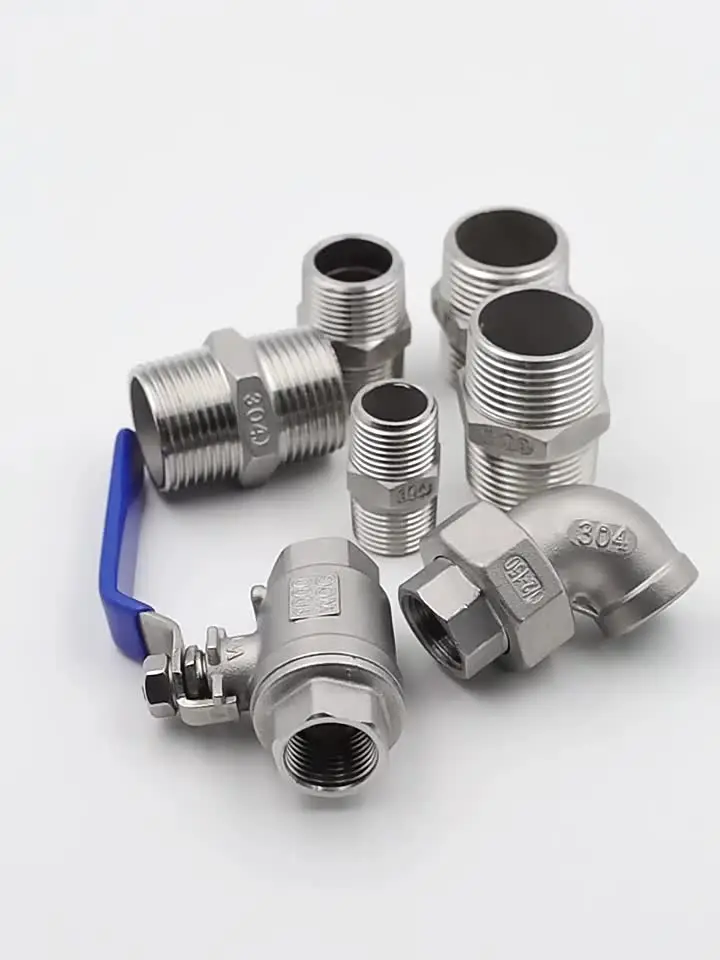 Raccordi A Testa Esagonale In Acciaio Inox 316 - Filetto BSPT 6mm (1/4") - Confezione Da 5 Pezzi