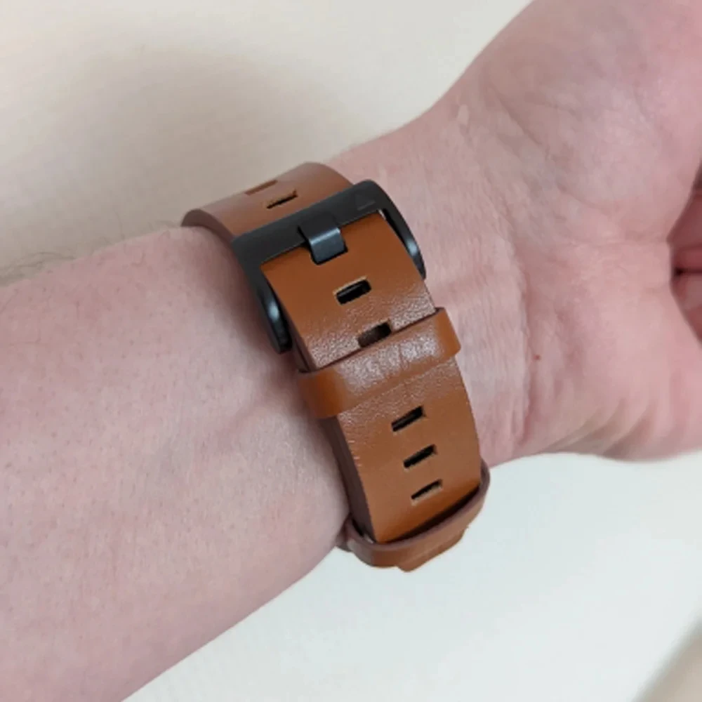 Premium Leather QuickFit Strap, 22mm/26mm, Replacement Wristband Bracelet