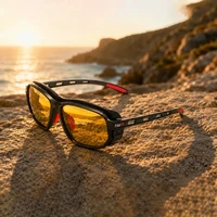 Lunettes de soleil polarisées pour la pêche, pour hommes, avec coussinets latéraux en mousse souple antichoc, anti-reflets, UV400, pour le cyclisme, la conduite et les sports de plein air 3