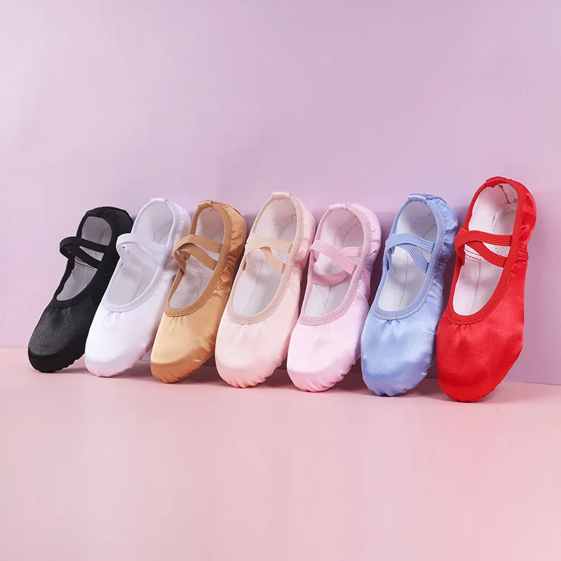 KJBDQQH Scarpe da Punta Danza Bambini Bambini Punto Principiante Praticare Scarpe da Ballo Suola Morbida in Raso Balletto for Ragazze Pantofola Ballerina Scarpa(Red,22