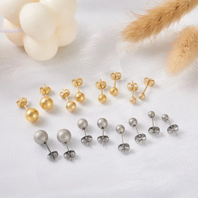Wholesale DICOSMETIC 60pcs 3 Sizes 2 Colors Stainless Steel Ball Post  Earring Studs with Loop Round Ball Earrings Spherical Earring Findings with  2 Sizes Butterfly Ear Back for Jewelry Making 