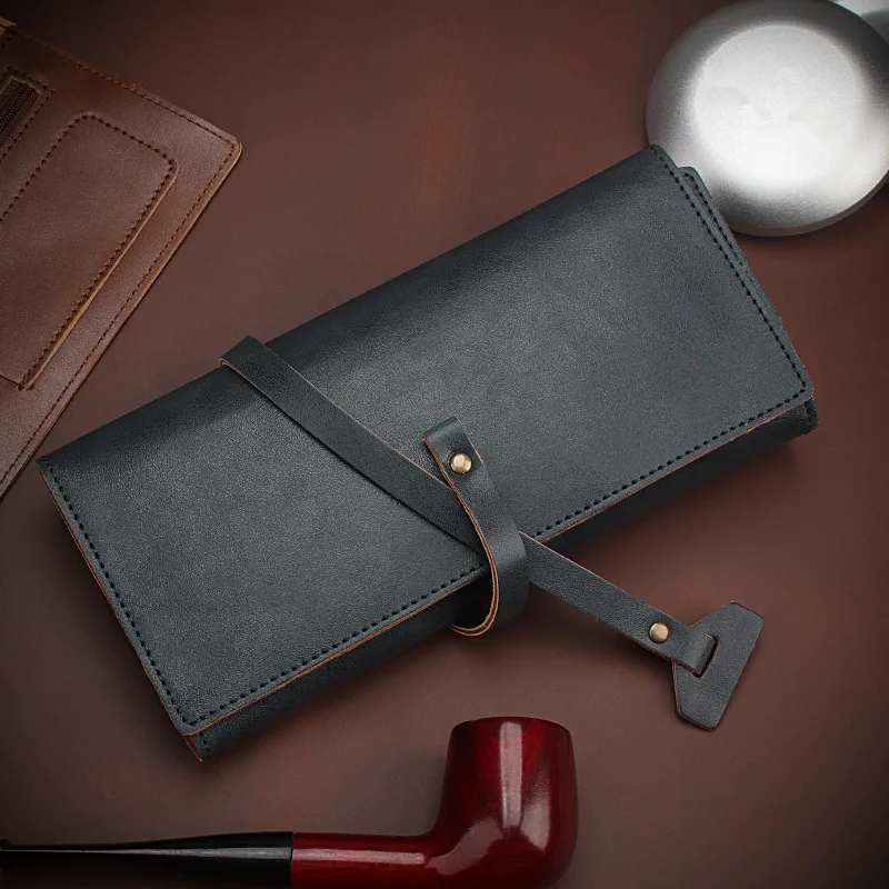 Leather Pipe Tobacco Pouch Complete, The Pipe Smokers Full Set