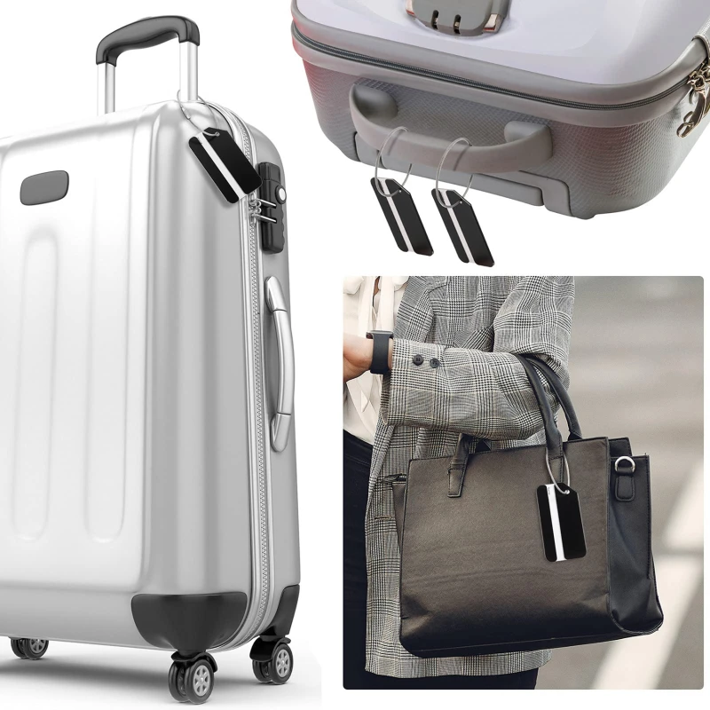 

Бирка для багажа из алюминиевого сплава, Персонализированная бирка с именем для чемодана для мужчин и женщин, подвесная бирка, этикетки для самолета, гравировка, дорожный аксессуар для багажа