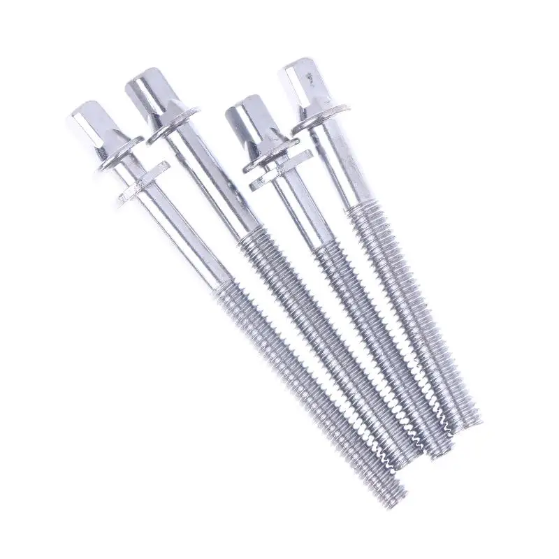 12Pcs Metal Drum Tension Rods Drum Lug Bolts Strong Drum Screw 5/6mm W/Washers Drum Lug Screws Drum Screws For Jazz Drums Repair