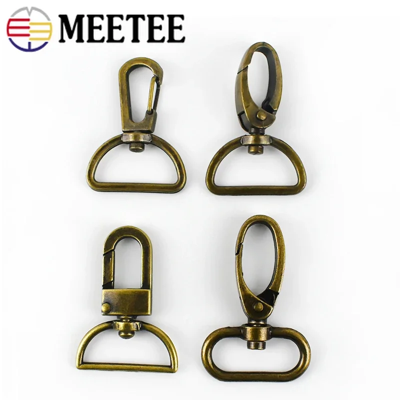 

10/20Pcs Meetee 25mm Metal Bronze Buckles Lobster Clasp Swivel Trigger Snap Carabiner Hook Bag Keyring DIY Hardware Accessories