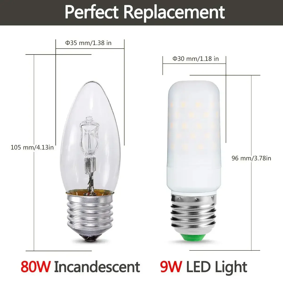 Bombilla LED blanca E27 de 5 W, bajo consumo de energía, CA 110-120 V,  blanco frío 6500 K, bombilla LED maíz E26, 40 vatios de repuesto, paquete  de 8