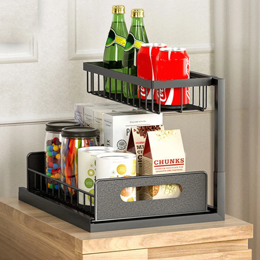 Dropship Double Under Sink Storage Rack Kitchen Under Counter