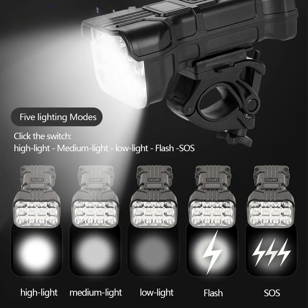 Bike Light with Horn Rechargeable for Night Riding