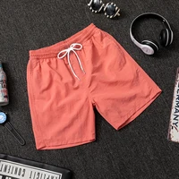 Men Solid Color Casual Sports Shorts Quickly Dry Surf Beach Board Elastic Waist Bermuda Masculina Surffing Shorts Size 2XS-6XL 2