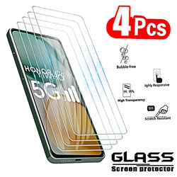 Premium 4 - Pack Full Cover Tempered Glass Screen Protectors - Honor x7c 4g (Transparent)