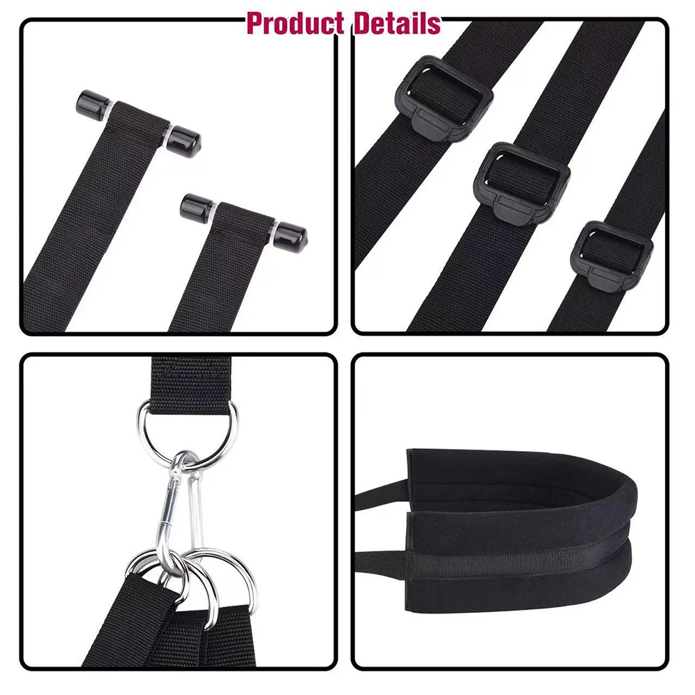 Door Sex Swing with Seat Bondage Slave Newest Leather Soft Plush Sex Slings with Adjustable Straps Toys For Couple