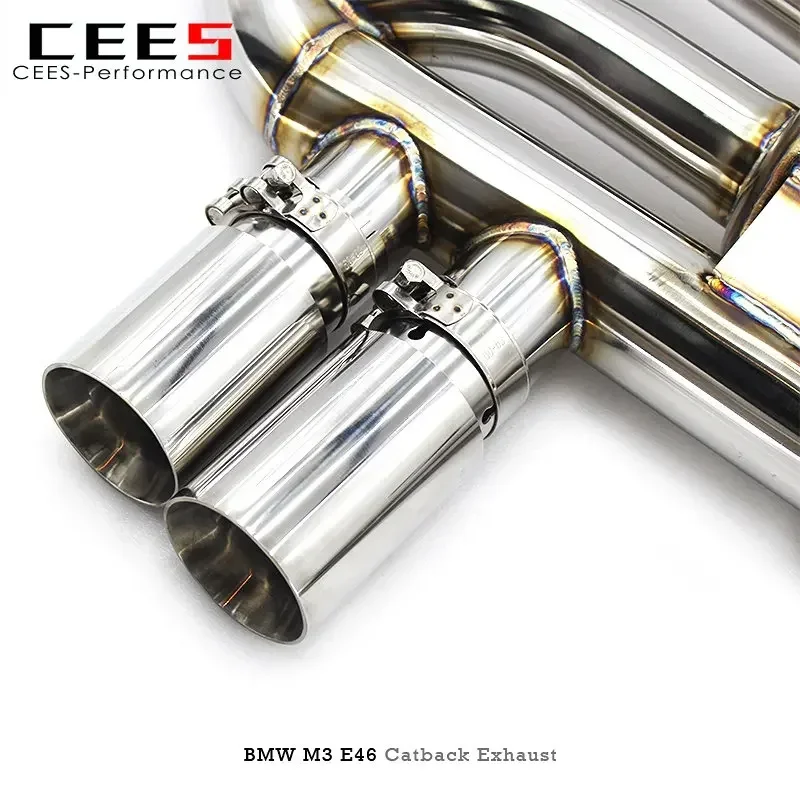 CEES Catback Exhaust for BMW M3 E46 2004-2006 SS304 Stainless Steel Valve Muffler Refit Terminale Scarico Auto Exhaust System
