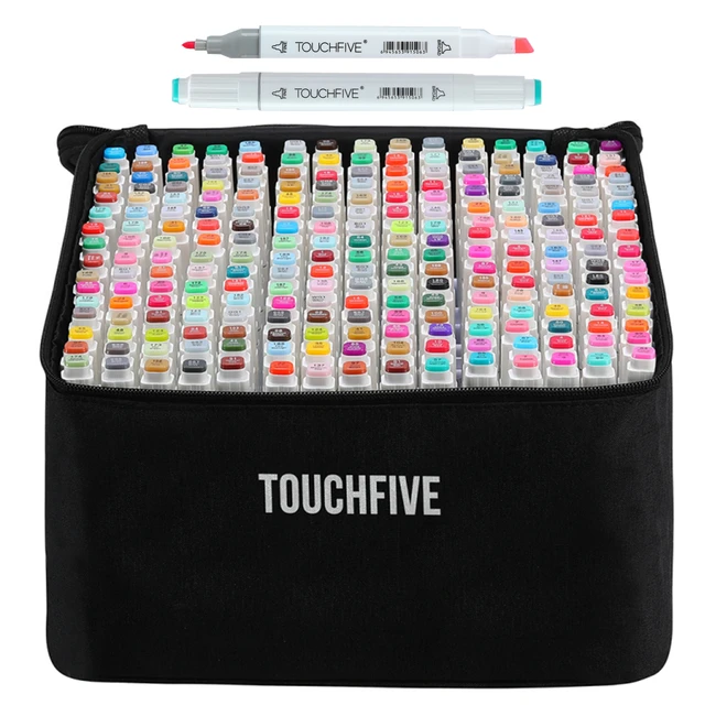 Touchfive Art Marker Set 12/24/36/48/80/168 Colors Alcohol Base Markers  Manga Sketch Drawing Marker Pen For Dual Headed Tip Pen - Art Markers -  AliExpress