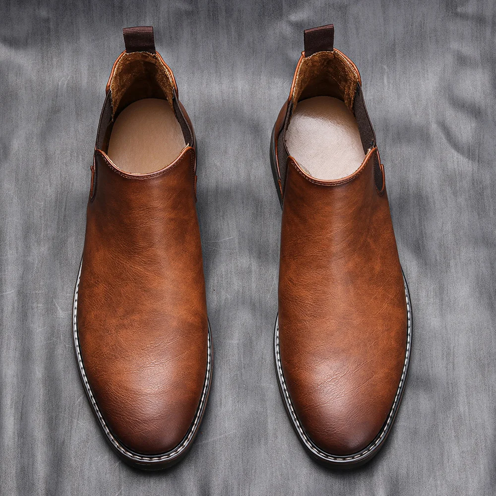 40-46 Men Chelsea boots brand retro leather men Ankle boots Comfortable shoes for men #KD5236