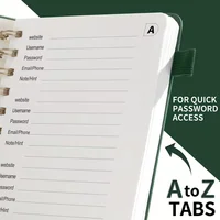 Удобная для пожилых людей книга паролей с вкладками A-Z-органайзером для паролей, журнал паролей из плотной бумаги, — дружественная книга по памятью и логотипа — изображение 4