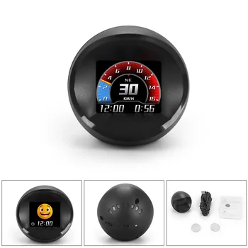 Display Head-Up Universale GPS per Auto HUD Tachimetro Dinamico Velocità del Veicolo Chilometraggio Altitudine Ora Orologio Connessione USB 5V
