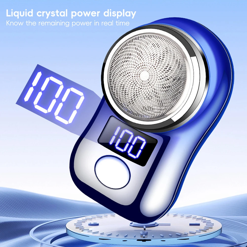 LED 디지털 디스플레이 전기면도기 방수 미니 여행용 전기면도기 USB 남성용 수염 트리머 깔끔한 면도