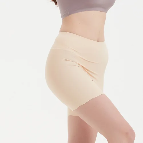 여성용 플러스 사이즈 안전 반바지, 심리스 아이스 실크 언더스커트 속바지, 하이 웨이스트 탄성 체핑 방지 복서, 5XL, 여름 3