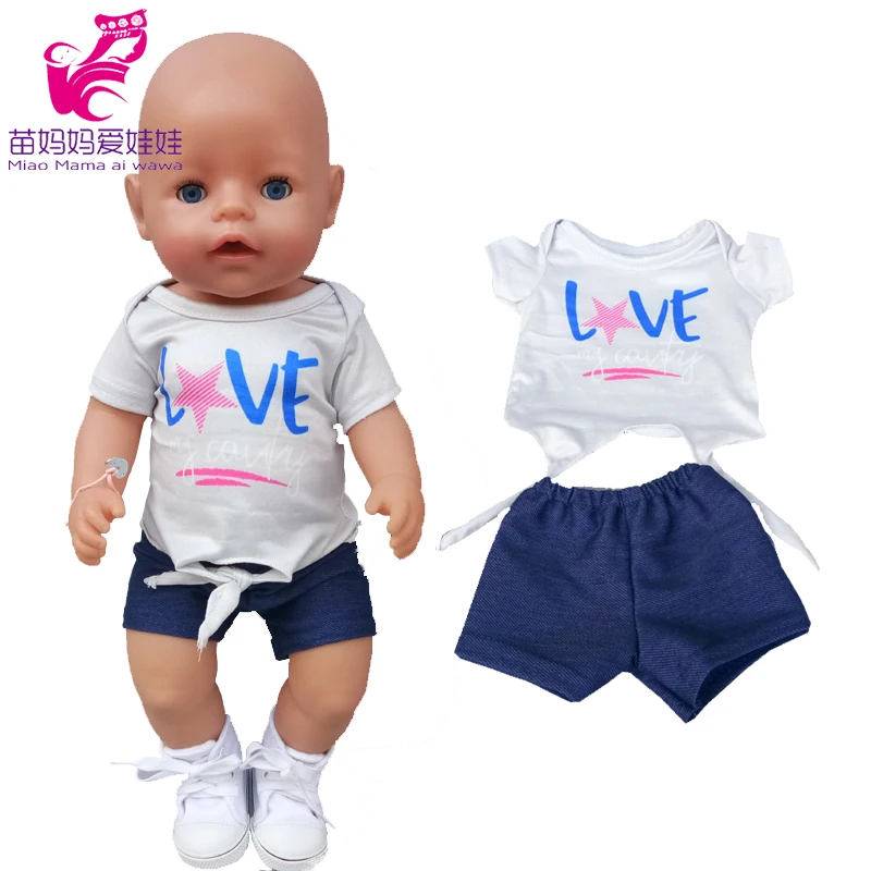 17 Inch Baby Doll Boy Clothes Sport Shirt Pants for 18 Inch American Generation Girl Doll Clothes Lace Dress
