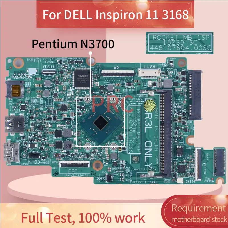 para Dell Inspiron Computador Portátil Placa-mãe Pentium N3700 2.40 Ghz 15239-sc Cn760113 Notebook Mainboard Sr29e Ddr3 3168 - Imagem 2