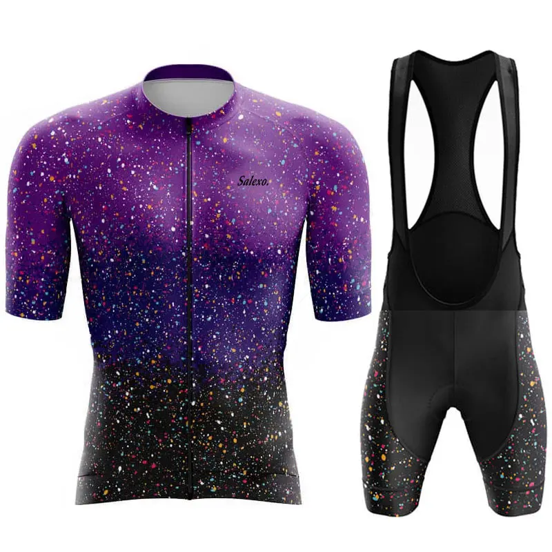 Men's Cycling Jersey Set Summer Star Point Short Sleeve Cycling Clothing Mtb Bike Uniforme Maillot Bicycle Ropa Ciclismo Hombre cycling jersey cycling shirt cycling jersey set