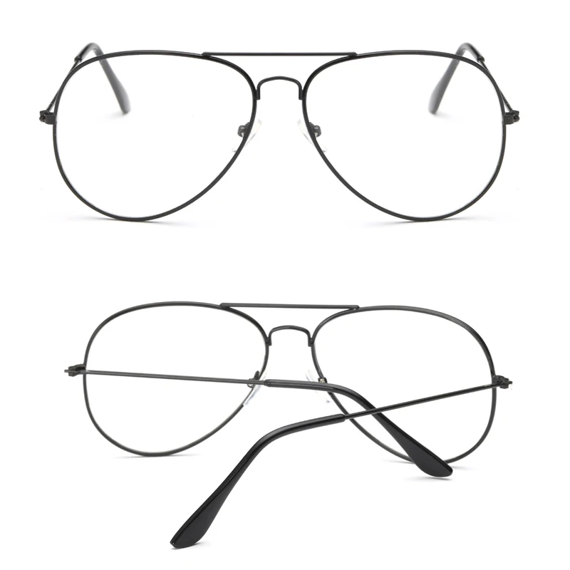 Sleek Gold Shield Unisex Clear Eyeglasses Frames