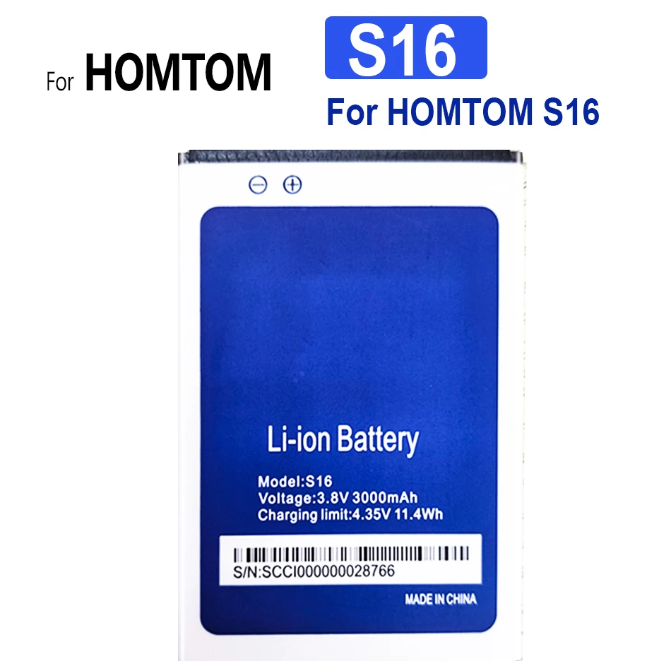 

Высококачественный аккумулятор для смартфона, резервная Замена для HOMTOM S16, 3000 мАч, большой емкости, MTK6580