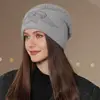 New Women Winter Hat Fashion Decorate Beanie Hat Rabbit Fur Blend Warm Winter Cap For Female Casual Streetwear Knitted Hat 5