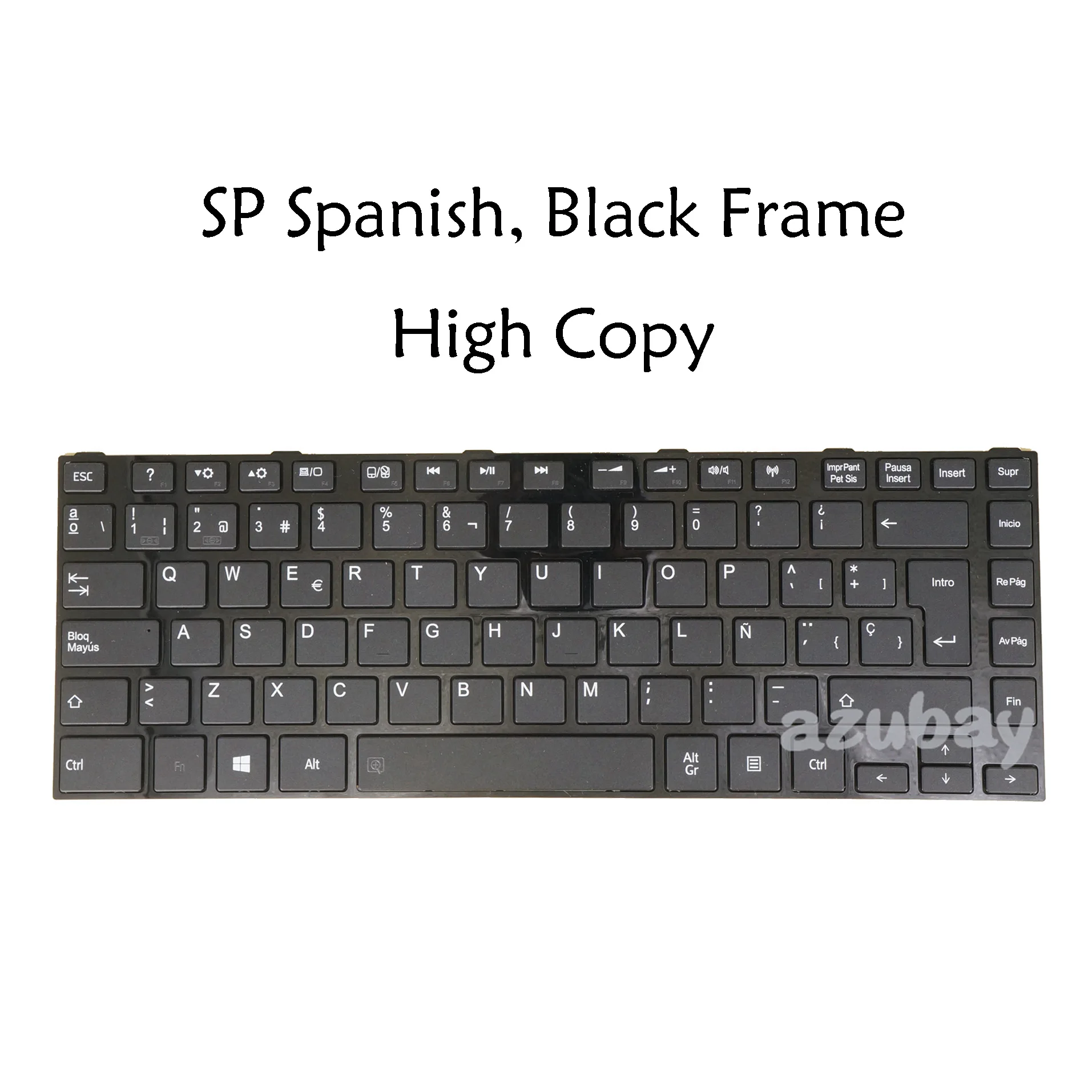 Tastiera Completa Per Notebook Toshiba Satellite Serie L800, L805, L830, L835, L840, L845. Layout Spagnolo (teclado), Colore Nero. Nuova, Mai Usata.