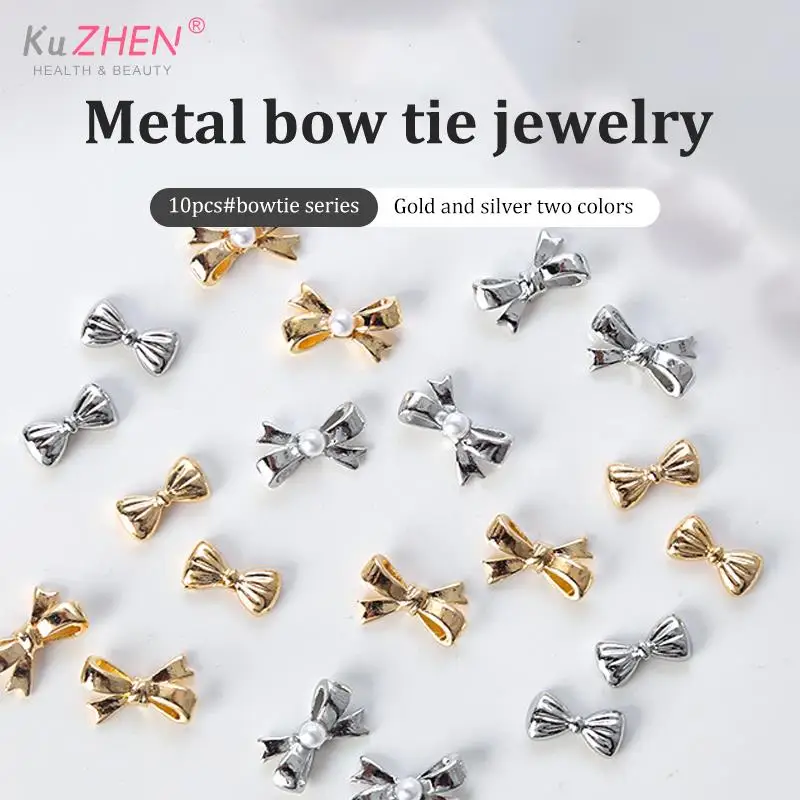 

10 шт. металлическая 3D мини металлическая балетная лента с бантом женское украшение роскошные подвески для ногтей ювелирные изделия аксессуары для ногтей