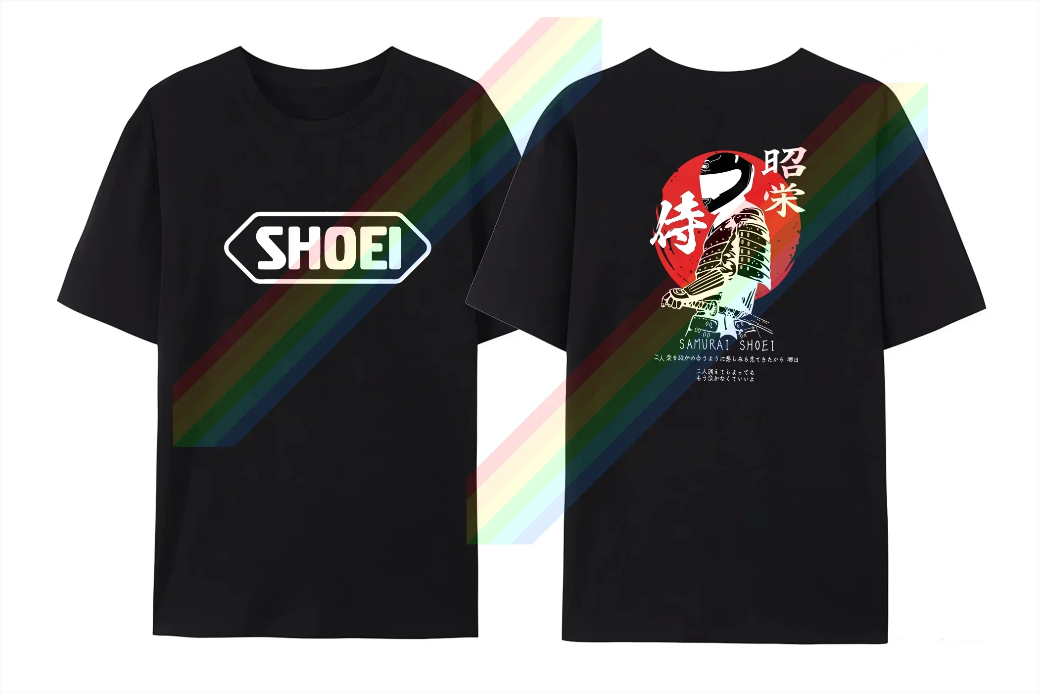 

Men's SHOEI Premium Helmet Cotton T-Shirt Fun Japanese Casual Comfort Short SleeveNO11