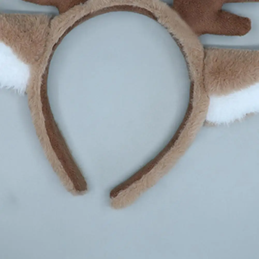 Christmas Headband Elastic Non-slip Christmas Hair Hoop Eye-catching Comfortable Kids Cartoon Deer Ears Headband for Children