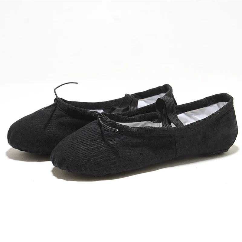 Girls Ballet Shoes Canvas Flat Ballet Dancing Slippers Dance Shoes For Adult Women Kids Children Classic Split-Sole Soft Leather 6
