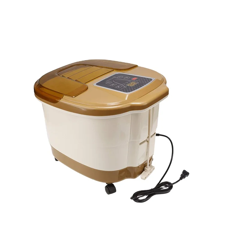 LUYAO Newest Deepest Heated Massage Washing Basin Foot Spa Electric Plastic Foot Steam Bath