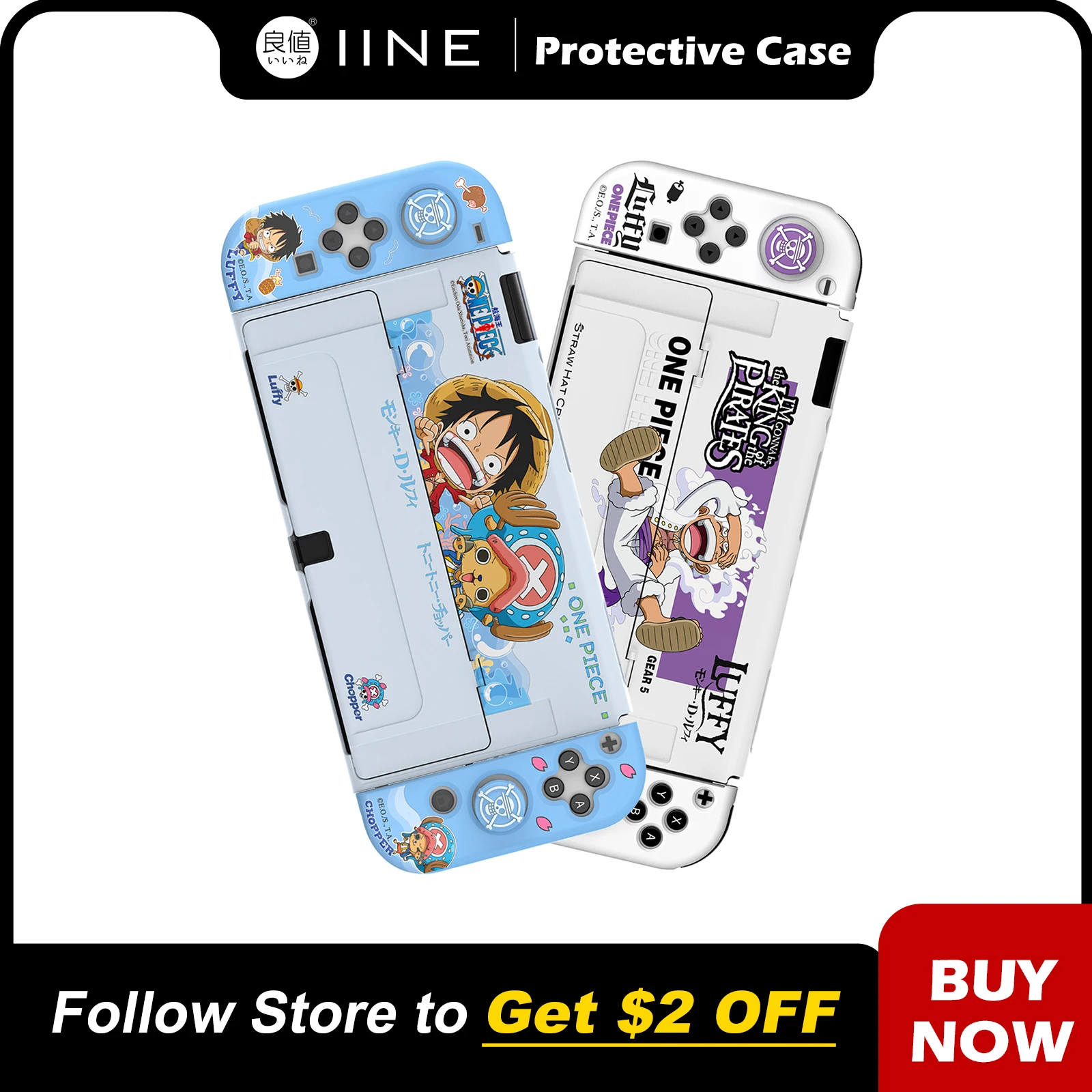 Custodia Protettiva Iine Cartoon Design Cover Console Oled Per Nintendo Switch Oled