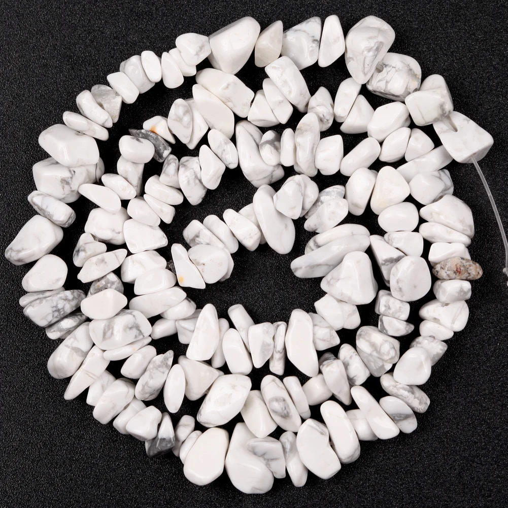 Natural Stone Irregular Gravel Beads for Jewelry Making - Freeform Beads for DIY Necklaces & Bracelets, 15'' Strand