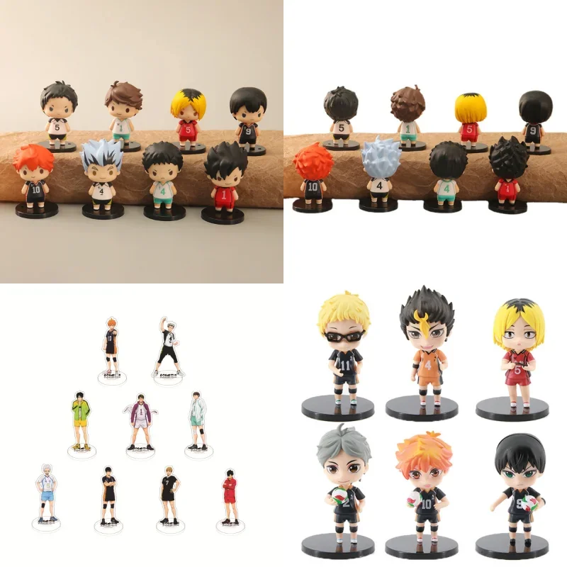 

7-10cm Haikyuu!! Hand Operated Acrylic Table Stand Shoyo Hinata Tobio Kageyama Kenma Kozume Anime Peripheral Ornaments Doll