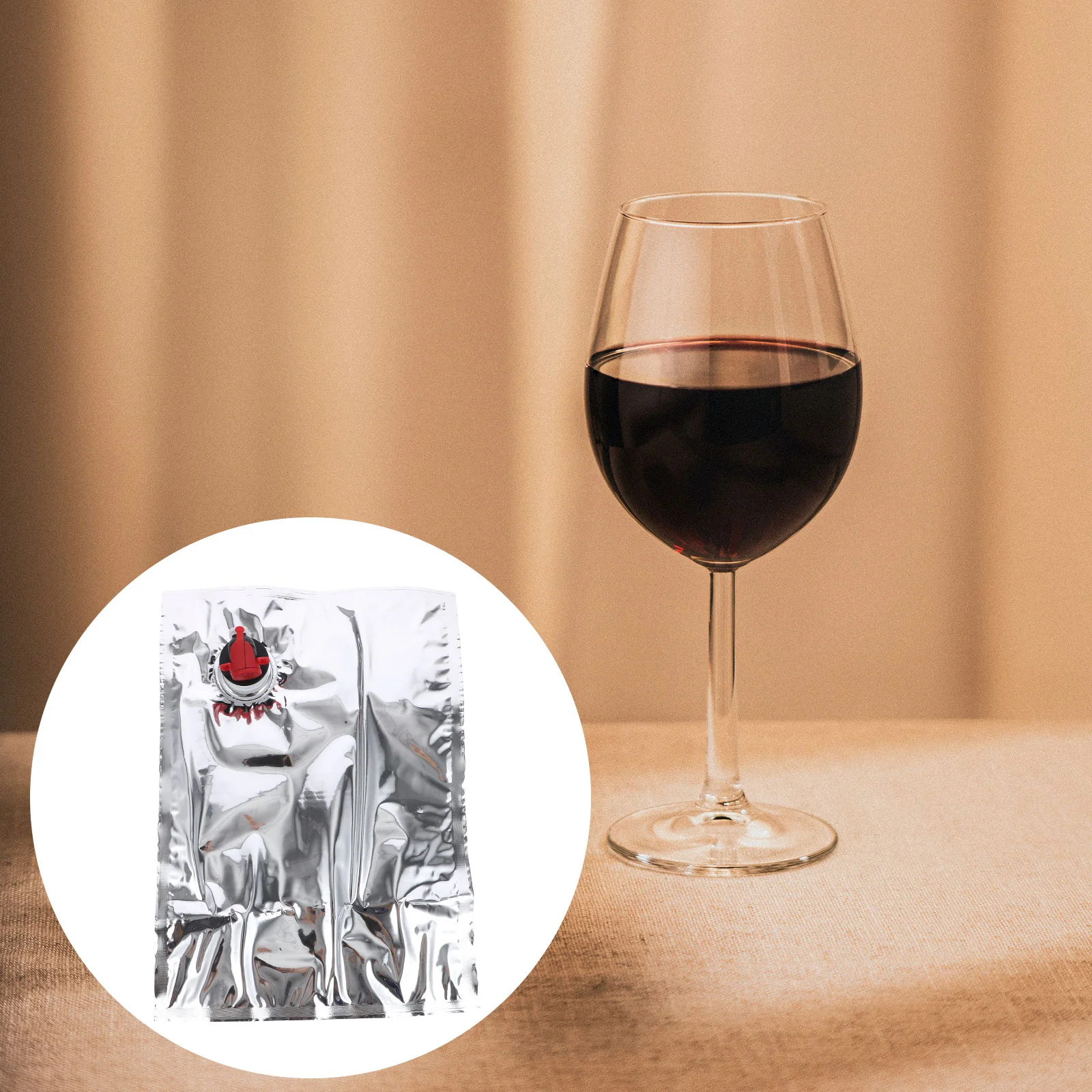 

Aluminum Foil Sealed Red Wine Bag Reusable Wine Juice Liquid Holder Beer Drinks Dispenser Bag With Valve