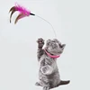 New product collar cat teaser self-entertainment cat toy neck collar feather bell cat toy pet supplies 2