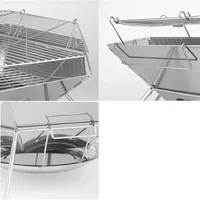Portable Wood Stove Brazier Camping Fire Wood Heater Folding Hike Barbecue BBQ Grill Stand Outdoor Camping 5