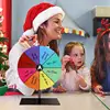 Spin Prize Wheel 8 Slots Heavy Duty Editable Spin Wheel Color Roulette Wheel Stand Included Tabletop Prize Wheel for Trade Show 4