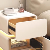 Table de chevet de luxe Premium avec lumière, chambre à coucher tendance, jolies tables de chevet avec compartiment Secret, meubles Criado Mudo Design 4