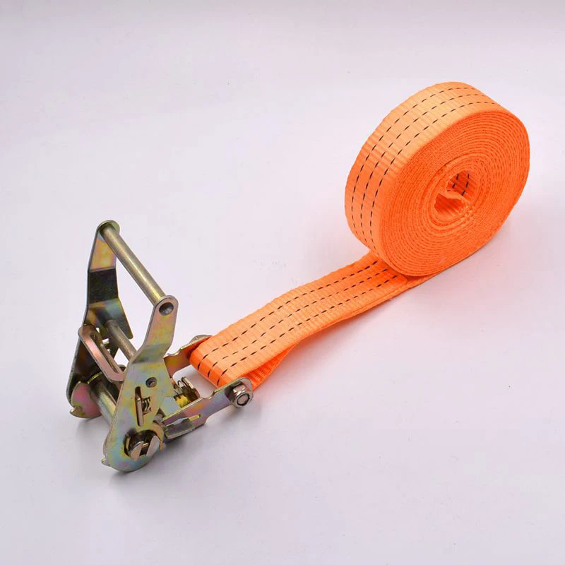 Adjustable Secure Tie-Down Safe Luggage Transport Heavy-Duty Car And Truck Front Cargo Ratchet Strap Metal Buckle