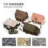 1/72 Wood Eastern European Towns Assemble Building Model Decoration DIY Handmade Architecture Scenes Toy 4