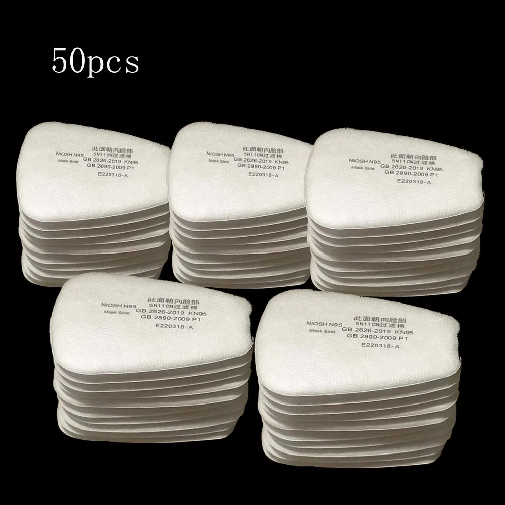 5N11 Dust Cotton Filter Paper 501 Holder For 3M 6001/6200/7502/6800 Chemical Spraying Painting Respirator Gas Mask Accessories