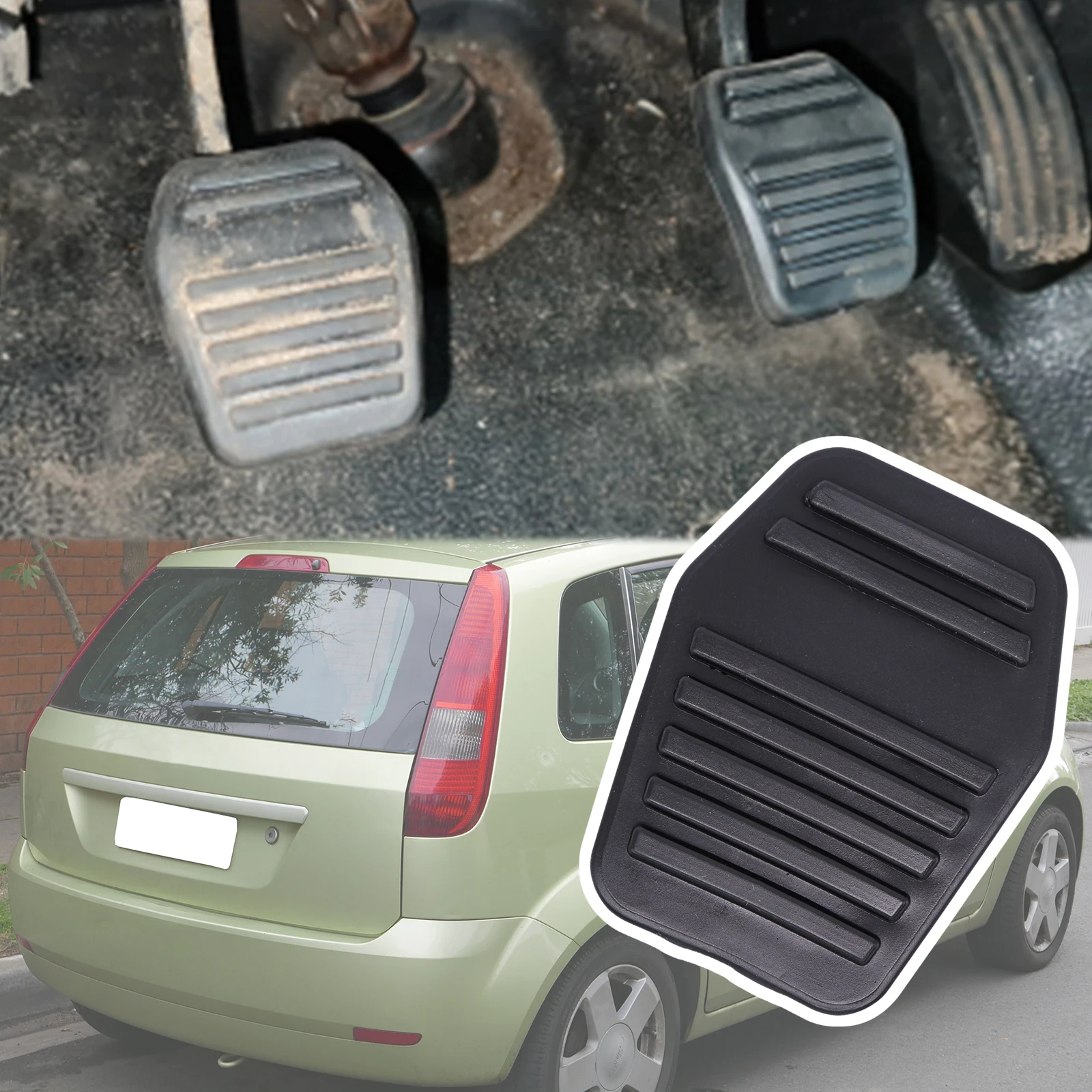 Car Rubber Brake Clutch Foot Pedal Pad Cover 6789917 Parts For Ford Fiesta MK5 Classic Ikon 2008-2002 car accessories,car pedals,pedal cover