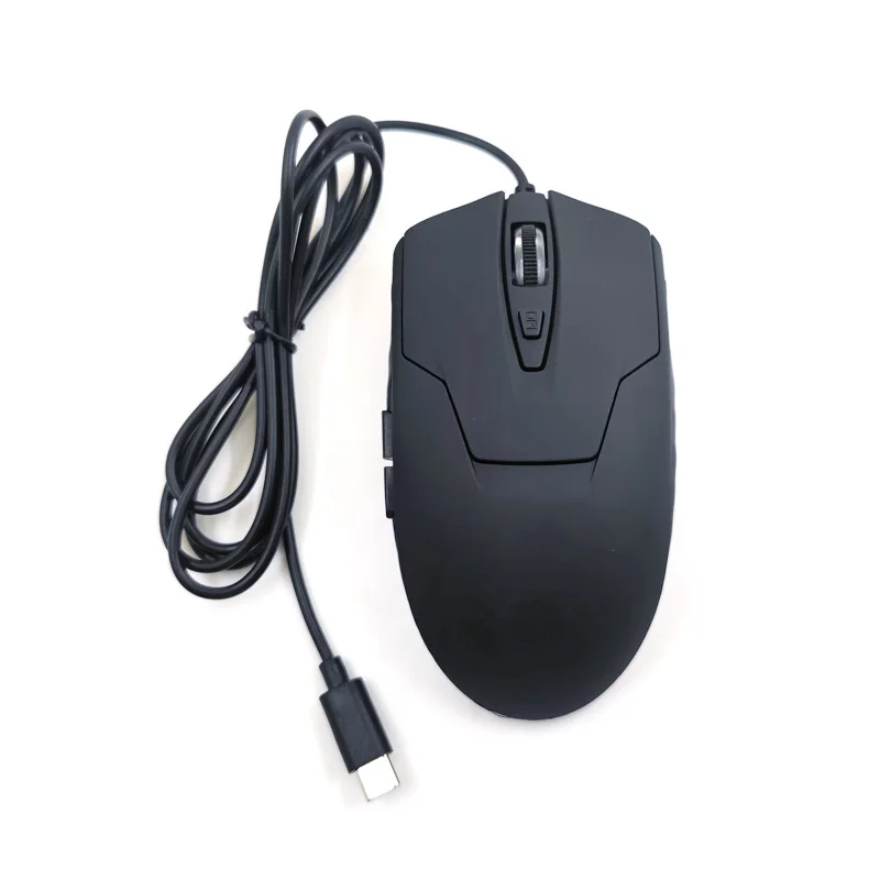 Wired Office Mouse 1600DPI 6-Button Type C And USB Optical Mouse for Desktop Notebook Computer Game