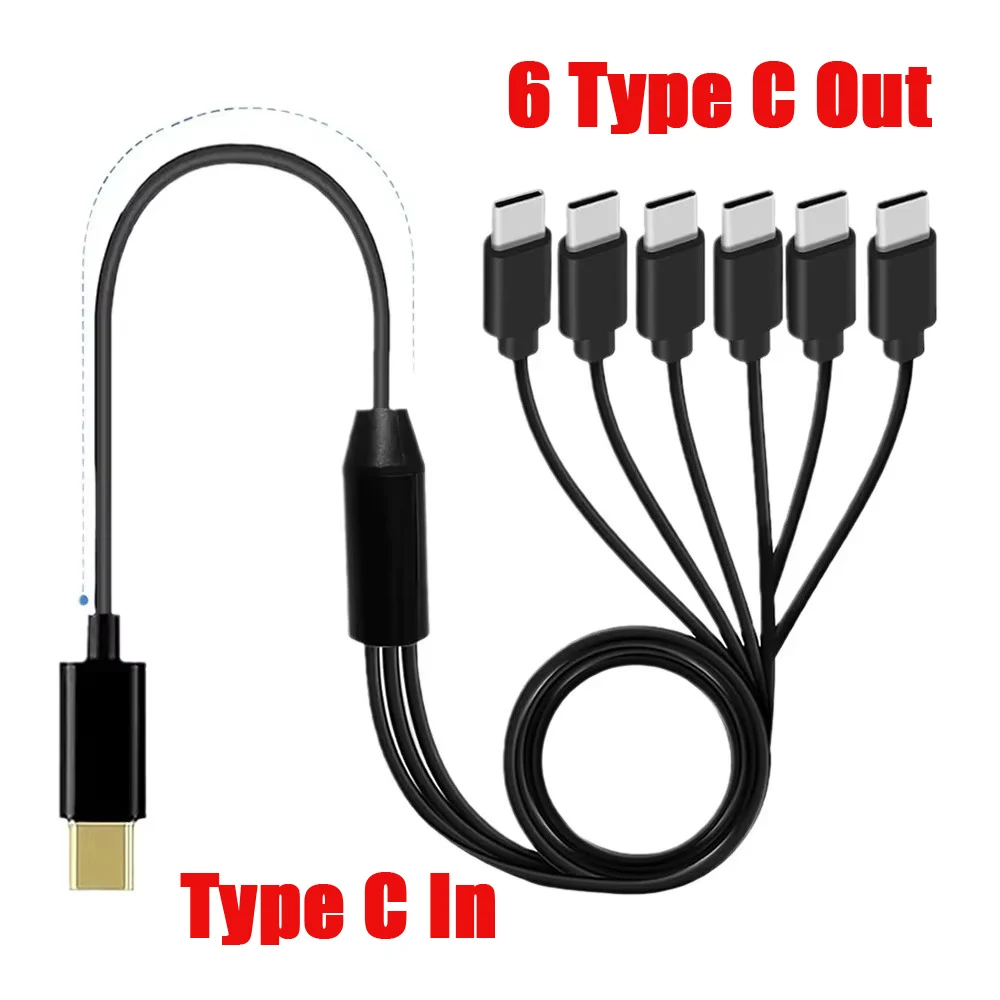 Universal Type C to USB C Multi-Port Splitter Adapter Cord for Charging and Connectivity