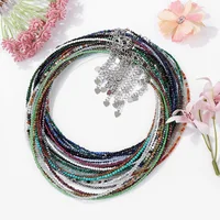 Colliers minimalistes en Lapis Lazuli, petites perles, à la mode, en pierre naturelle, Unakites, Labradorites, ras du cou, cadeaux de Yoga pour femmes 5