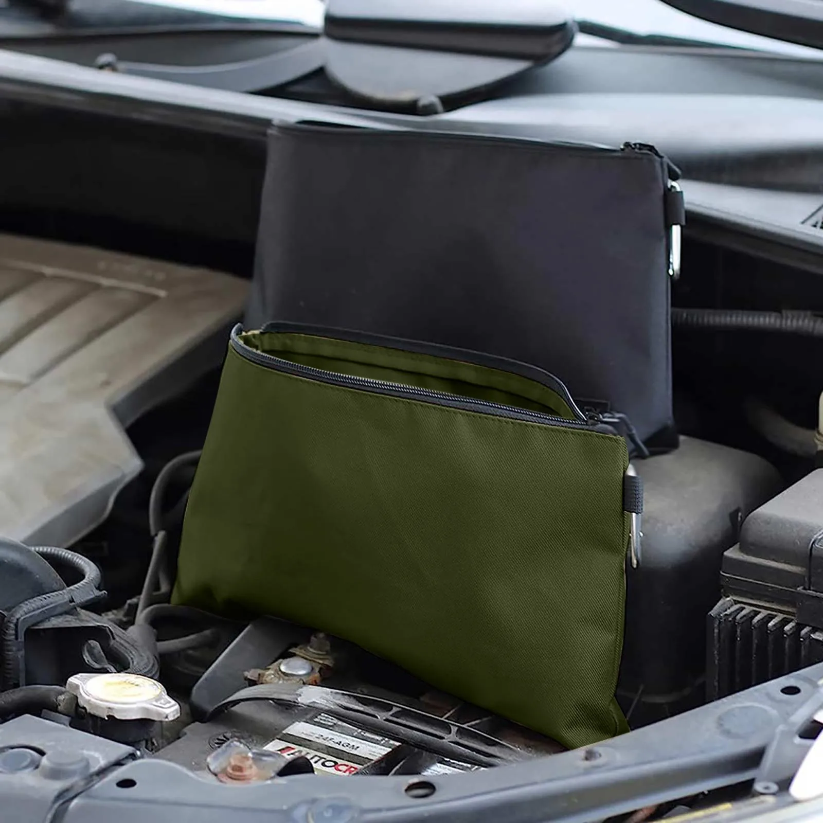 Tool Bag Zipper Pouch Premium Tool Pouch Utility Multipurpose Storage Organizer Pouches With Kneading Mat No Print